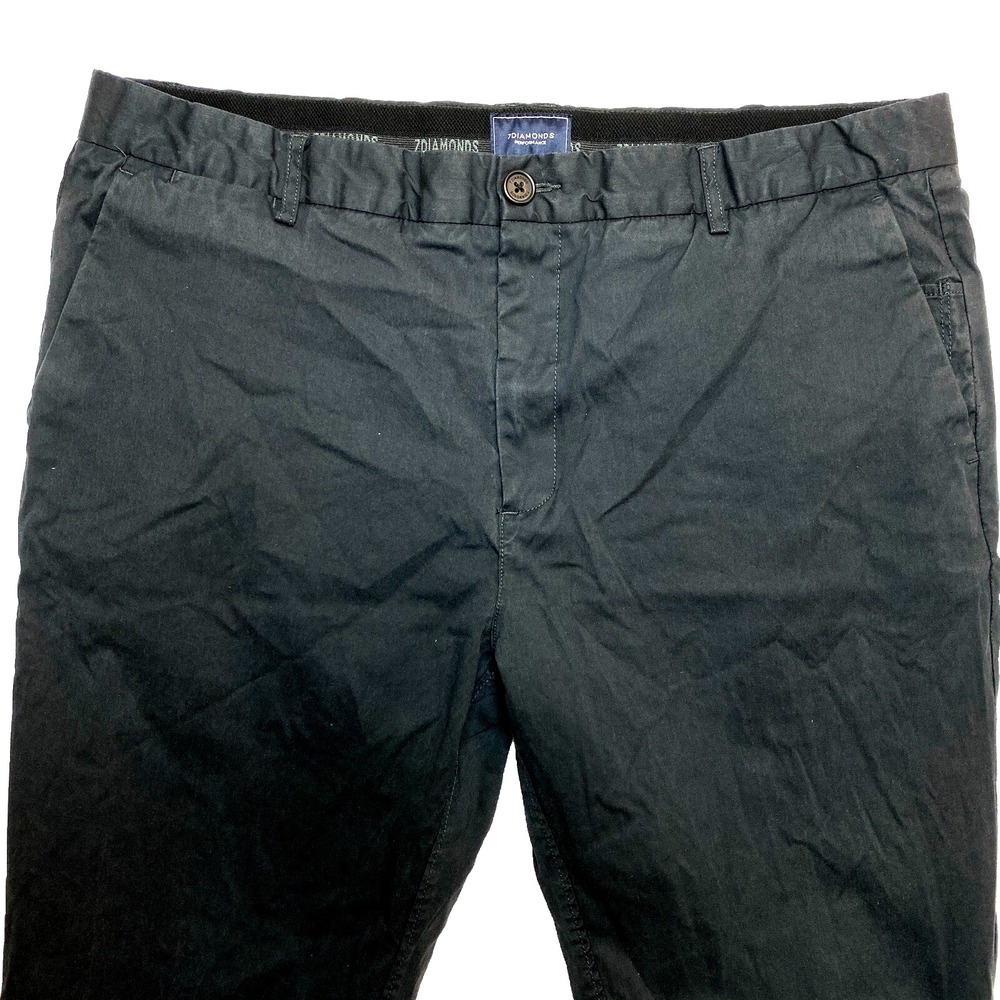 7 Diamonds Tech Pants Mens 38 Black Pocket Performance Chino
